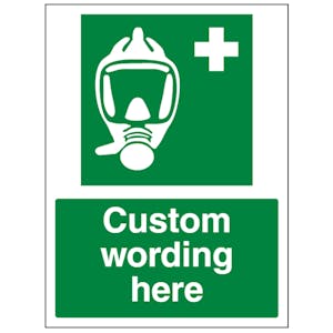 Custom Emergency Breathing Device Sign