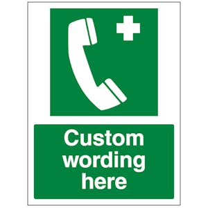 Custom Emergency Telephone Sign