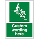 Custom Evacuation Chair Sign
