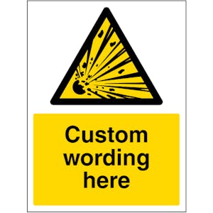 Custom Explosive Material Sign