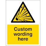 Custom Explosive Material Sign