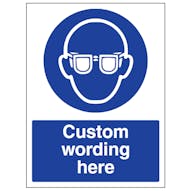 Custom Eye Protection Sign