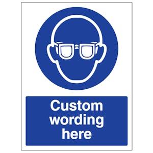 Custom Eye Protection Sign