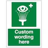 Custom Eye Wash Station Sign