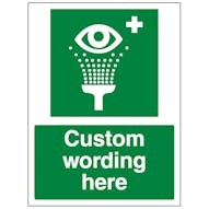 Custom Eye Wash Station Sign