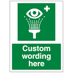 Custom Eye Wash Station Sign