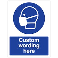 Custom Face Mask Sign