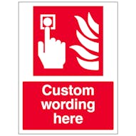 Custom Fire Alarm Call Point Sign