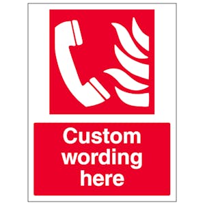Custom Fire Emergency Telephone Sign