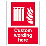 Custom Fire Extinguisher Battery Sign