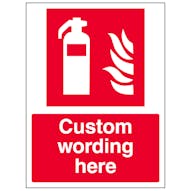 Custom Fire Extinguisher Sign
