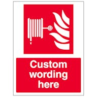 Custom Fire Hose Reel Sign