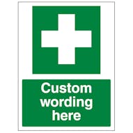 Custom First Aid Sign