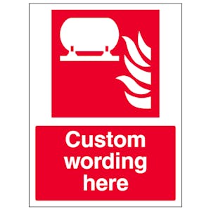 Custom Fixed Fire Extinguishing Applicator Sign