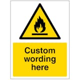 Custom Flammable Material Sign