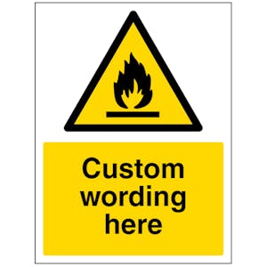 Custom Flammable Material Sign