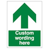 Custom Green Arrow Up Sign