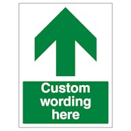 Custom Green Arrow Up Sign