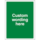 Custom Blank Green Sign