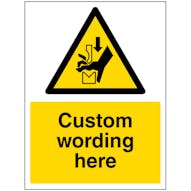 Custom Hand Crushing Sign