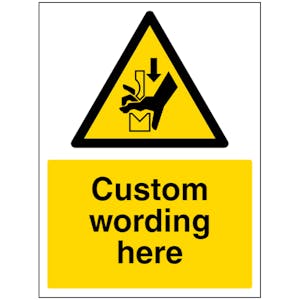 Custom Hand Crushing Sign