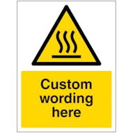 Custom Hot Surface Sign