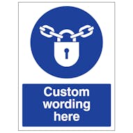 Custom Keep Locked Sign