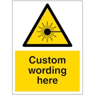 Custom Laser Beam Sign