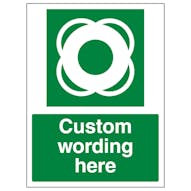 Custom Lifebuoy Sign