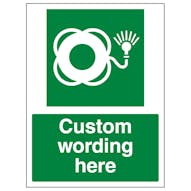Custom Lifebuoy With Light Sign
