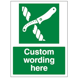 Custom Liferaft Knife Sign