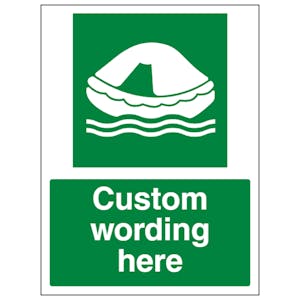 Custom Liferaft Sign