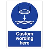 Custom Lower Lifeboat To Water Sign
