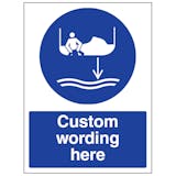 Custom Lower Rescue Boat To Water Sign