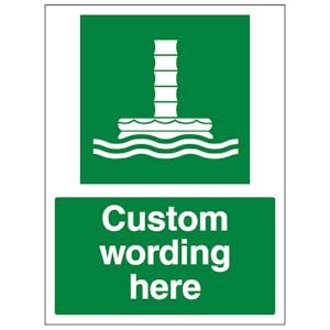 Custom Marine Evacuation Chute Sign