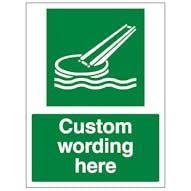 Custom Marine Evacuation Slide Sign