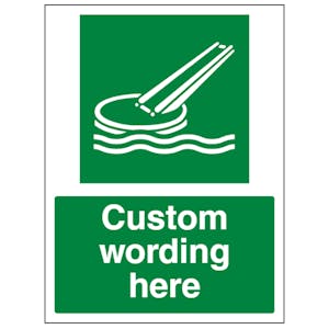 Custom Marine Evacuation Slide Sign