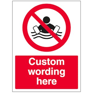Custom No Armbands Sign