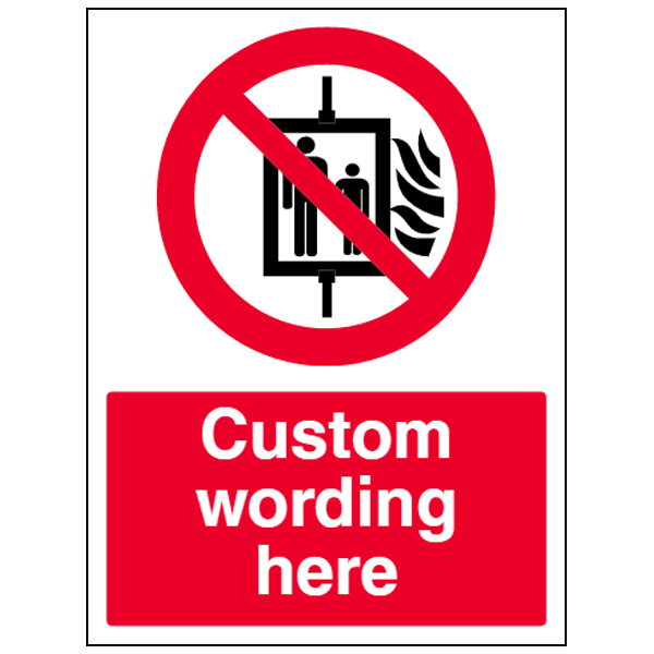 custom_no_lift_in_emergency_sign.jpg
