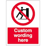 Custom No Pushing Sign