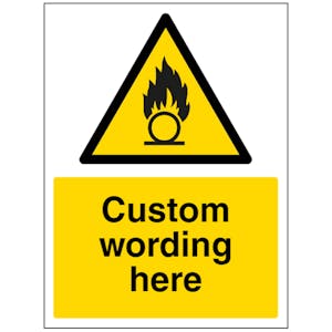 Custom Oxidising Substance Sign