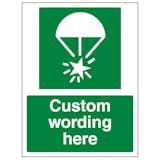 Custom Parachute Flare Sign
