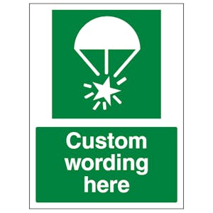Custom Parachute Flare Sign