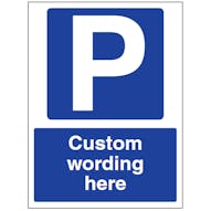Custom Parking Sign