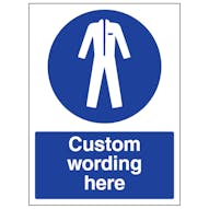 Custom Protective Clothing Sign