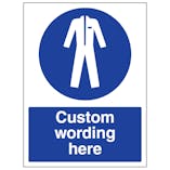 Custom Protective Clothing Sign