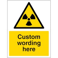 Custom Radiation Sign