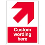 Custom Red Arrow Up Right Sign