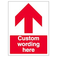Custom Red Arrow Up Sign