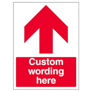 Custom Red Arrow Up Sign